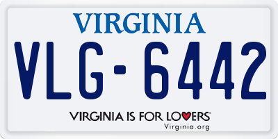 VA license plate VLG6442