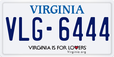 VA license plate VLG6444