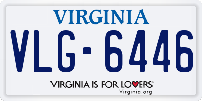 VA license plate VLG6446