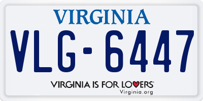 VA license plate VLG6447