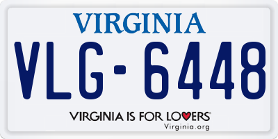 VA license plate VLG6448