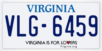 VA license plate VLG6459