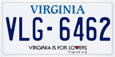VA license plate VLG6462