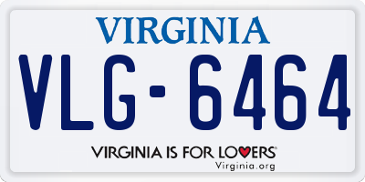 VA license plate VLG6464