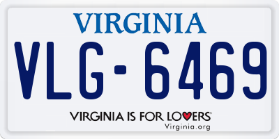 VA license plate VLG6469