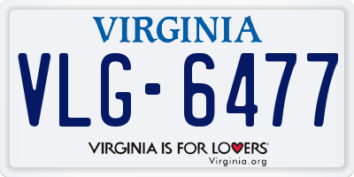 VA license plate VLG6477