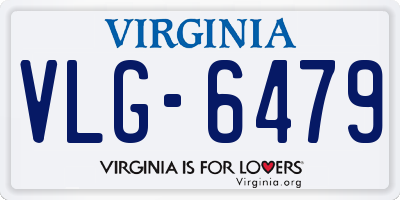 VA license plate VLG6479