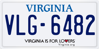 VA license plate VLG6482