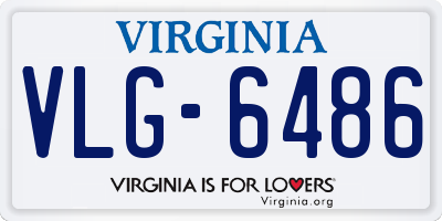 VA license plate VLG6486