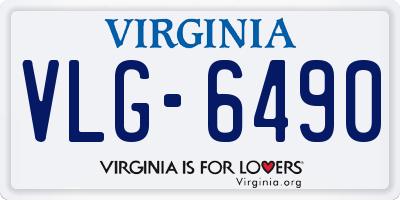 VA license plate VLG6490