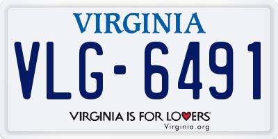 VA license plate VLG6491