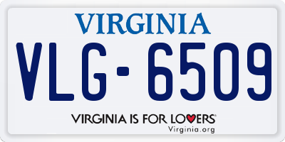 VA license plate VLG6509