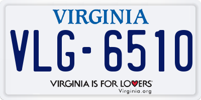 VA license plate VLG6510