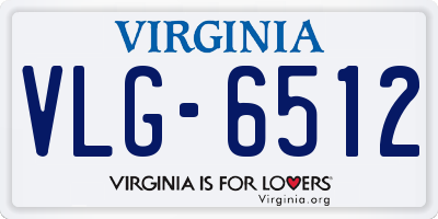 VA license plate VLG6512
