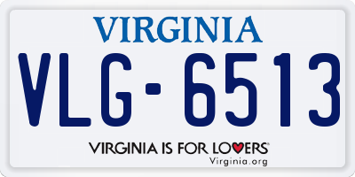 VA license plate VLG6513