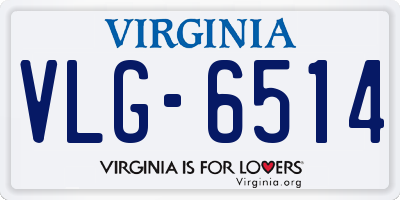 VA license plate VLG6514