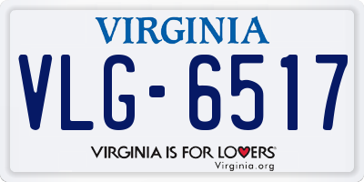 VA license plate VLG6517