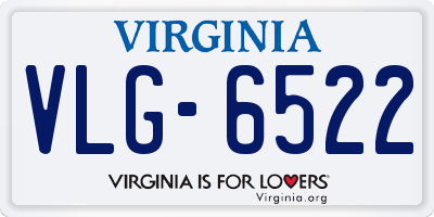 VA license plate VLG6522