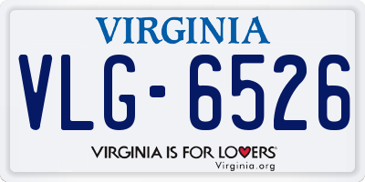 VA license plate VLG6526