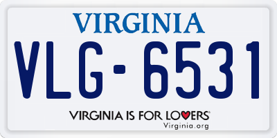 VA license plate VLG6531