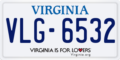 VA license plate VLG6532