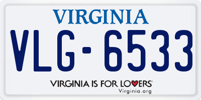 VA license plate VLG6533