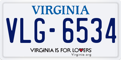 VA license plate VLG6534