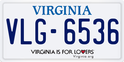 VA license plate VLG6536