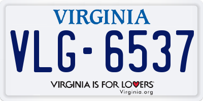 VA license plate VLG6537