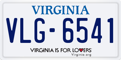 VA license plate VLG6541