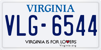 VA license plate VLG6544