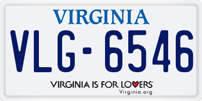 VA license plate VLG6546