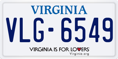 VA license plate VLG6549