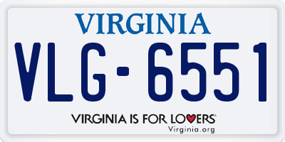 VA license plate VLG6551