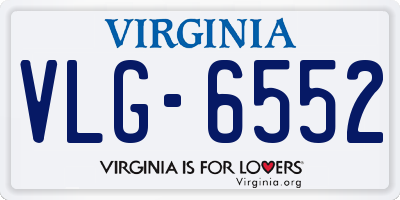VA license plate VLG6552