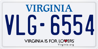 VA license plate VLG6554