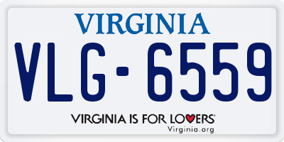 VA license plate VLG6559