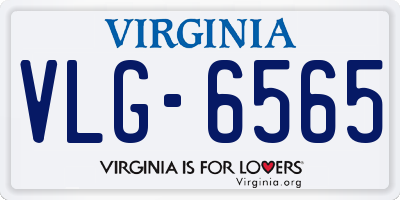 VA license plate VLG6565