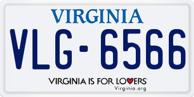 VA license plate VLG6566
