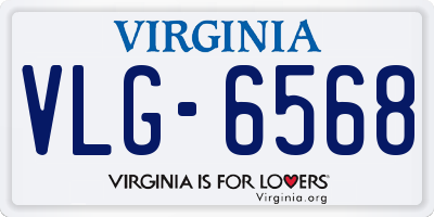 VA license plate VLG6568