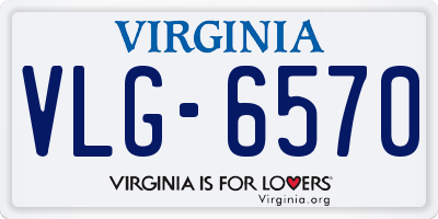 VA license plate VLG6570