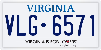 VA license plate VLG6571
