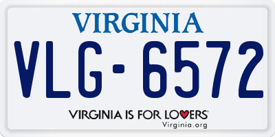VA license plate VLG6572