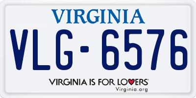 VA license plate VLG6576