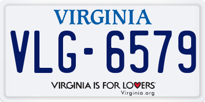 VA license plate VLG6579