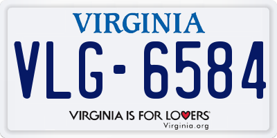 VA license plate VLG6584