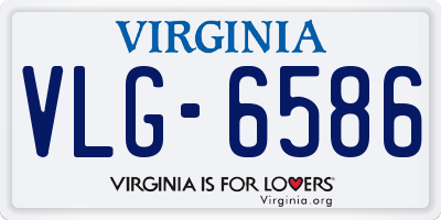 VA license plate VLG6586