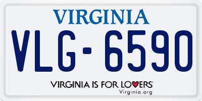 VA license plate VLG6590