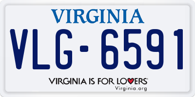 VA license plate VLG6591