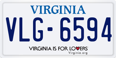 VA license plate VLG6594